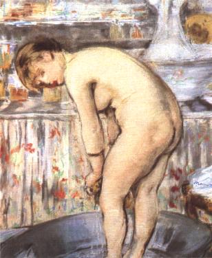 Édouard Manet. Woman in a Bathtub. 1878-79.pastel on paper 55×45cm. Musee d’Orsay