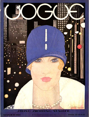 Lee Miller first appeared in Vogue on its March 15, 1927, cover.