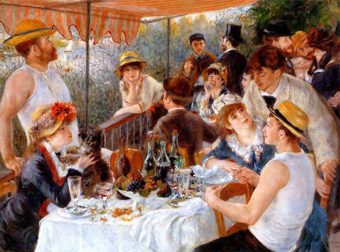Pierre-Auguste Renoir. Luncheon of the Boating Party. 1880–1881. Phillips Collection, Washington, D.C. [Source: Miss.Ramos.Science]