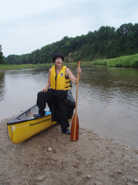 Ms. Modigliani on the Saugeen River up in County Bruce, Ontario [Photo by a blind flaneur]