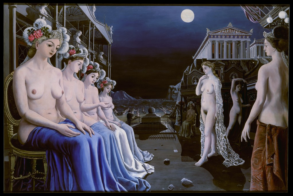 Paul Delvaux. The Great Sirens. Oil on canvas. 1947. Metropolitan Museum of Art, New York. http://www.metmuseum.org/Collections/search-the-collections/210002193